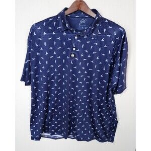 Greater Half Polo Shirt 2XL Navy Blue Sex Ed Position Print Golf Performance